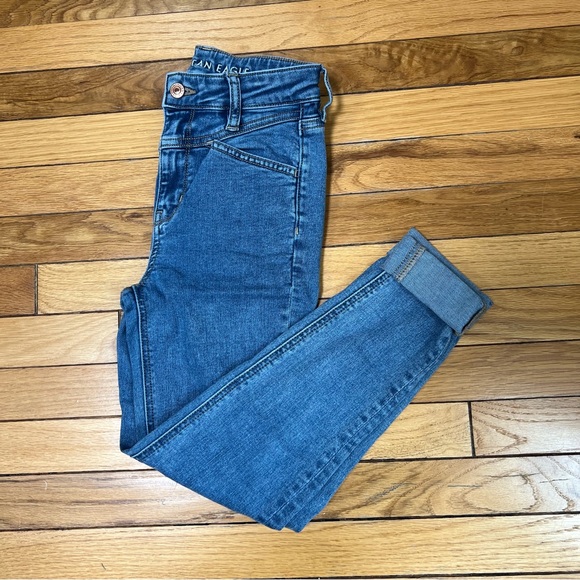 American Eagle next level stretch super hi rise jegging jeans 2 regular - Picture 1 of 9